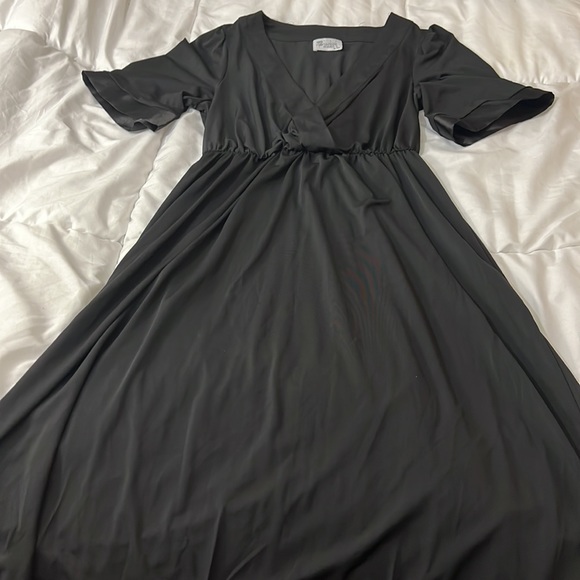 50s/60s vintage style black dress - Picture 3 of 7